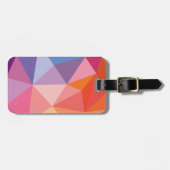 抽象芸術三角形カラフルパターン ラゲッジタグ (正面横)