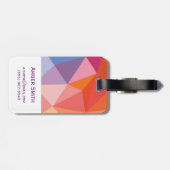 抽象芸術三角形カラフルパターン ラゲッジタグ (裏面横)