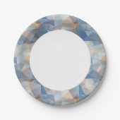 抽象芸術三角形クールパターン ペーパープレート (正面)