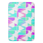 抽象芸術三角形シェイプ幾何学的プリントパターン バスマット (正面縦)