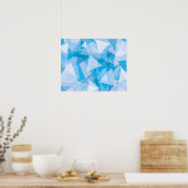 抽象芸術三角形パターン | ポスター (キッチン)