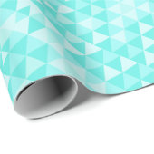 抽象芸術三角形ミント三角形パターン ラッピングペーパー (ロールコーナー)