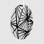抽象芸術三角形リノプリントアクリルオーナメント オーナメント (正面)