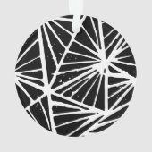 抽象芸術三角形リノプリントアクリルオーナメント オーナメント (裏面)