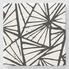 抽象芸術三角形リノプリントストーンコースター ストーンコースター