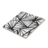 抽象芸術三角形リノプリントセラミックタイル タイル (側面)