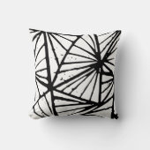 抽象芸術三角形リノプリント装飾用クッション クッション (正面)