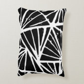 抽象芸術三角形リノプリント アクセントクッション (裏面(縦))
