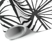 抽象芸術三角形リノプリント ラッピングペーパー (ロールコーナー)