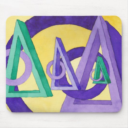 抽象芸術三角形 マウスパッド (正面)