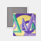 抽象芸術三角形 マグネット (正面/裏面)