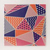 抽象芸術三角形：ヴィンテージジオメトリ背景 ジグソーパズル (横)