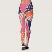 抽象芸術三角形:ヴィンテージジオメトリ背景 レギンス (裏面)