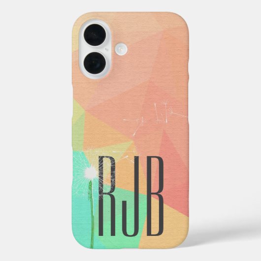 抽象芸術三角形(白いタンポポ) Case-Mate iPhoneケース (裏面)