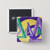 抽象芸術三角形 缶バッジ (正面&裏面)
