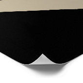 抽象芸術三角魚タンオンブラックプリント ポスター (角)