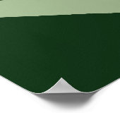 抽象芸術三角魚ダークグリーンプリント ポスター (角)