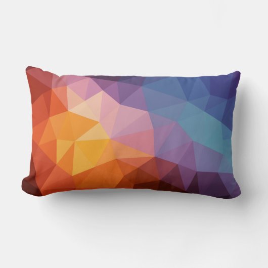 抽象芸術不はっきりした斉色 ランバークッション (正面)