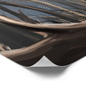 抽象芸術不気味ねじれた木の枝のポスタープリント ポスター (角)