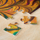 抽象芸術与えス実在平和クリスチャン紫 ジグソーパズル (側面)