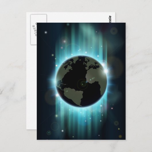 抽象芸術世界の宇宙背景 ポストカード (正面/裏面)