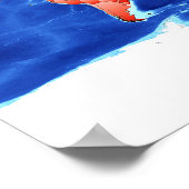 抽象芸術世界地図ポスター ポスター (角)