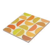 抽象芸術中世紀モダン円オレンジ色 タイル (側面)