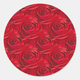 抽象芸術中央の赤いバラ壁紙 ラウンドシール