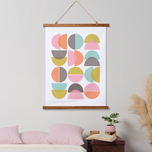 抽象芸術中央幾何モダン物 吊り下げ型タペストリー (寝室)