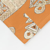 抽象芸術中心モチーフ フリースブランケット (角)