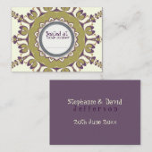 抽象芸術予測できなチューリップサークルテーブル座席表 プレイスカード (正面/裏面)