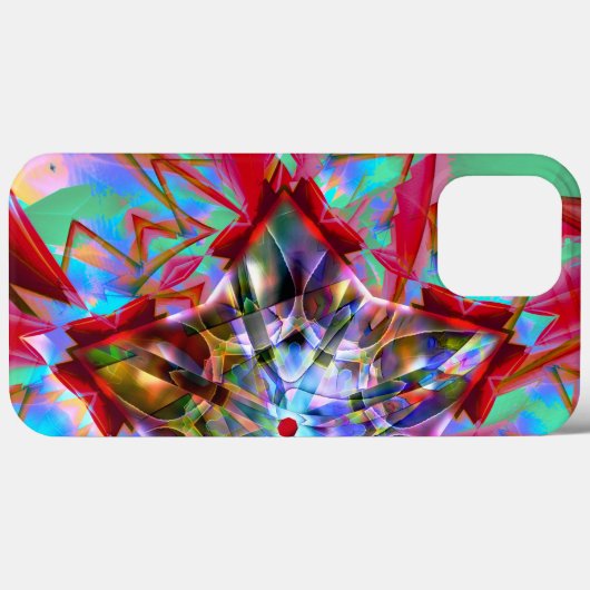 抽象芸術五角形の星はカラフルの混乱で混ざり合っている Case-Mate iPhoneケース (裏面 (横))