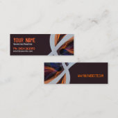 抽象芸術交差プロファイルカード スキニー名刺 (正面/裏面)