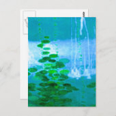 抽象芸術交響曲の青と緑 ポストカード (正面/裏面)