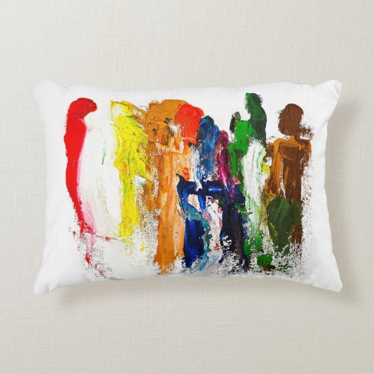 抽象芸術人の姿の運動発現 アクセントクッション (正面)