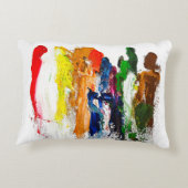 抽象芸術人の姿の運動発現 アクセントクッション (裏面)