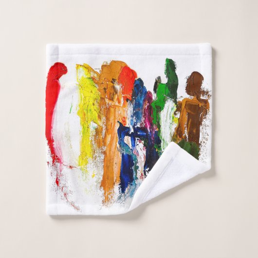 抽象芸術人の姿の運動発現 ウォッシュタオル (ウォッシュタオル)