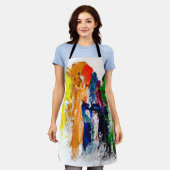 抽象芸術人の姿の運動発現 エプロン (着用した状態)