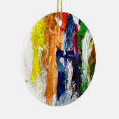 抽象芸術人の姿の運動発現 セラミックオーナメント (右)