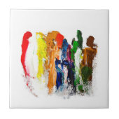 抽象芸術人の姿の運動発現 タイル (正面)