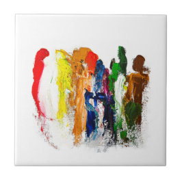 抽象芸術人の姿の運動発現 タイル