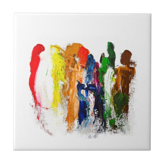 抽象芸術人の姿の運動発現 タイル (正面)