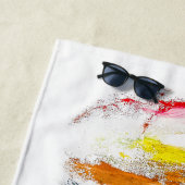 抽象芸術人の姿の運動発現 ビーチタオル (インサイチュ)