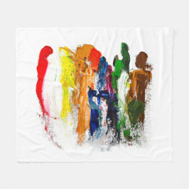 抽象芸術人の姿の運動発現 フリースブランケット