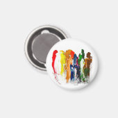 抽象芸術人の姿の運動発現 マグネット (正面/裏面)