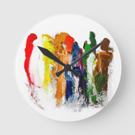 抽象芸術人の姿の運動発現 ラウンド壁時計