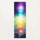 抽象芸術人間型ロータスチャクラポーズ ヨガマット (正面)