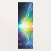 抽象芸術人間型ロータスチャクラポーズ ヨガマット (裏面)