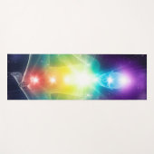 抽象芸術人間型ロータスチャクラポーズ ヨガマット (正面(横))