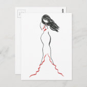 抽象芸術人魚 ポストカード (正面/裏面)